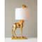 Hello Honey® 27.8" Gold Giraffe Lamp with Linen Shade